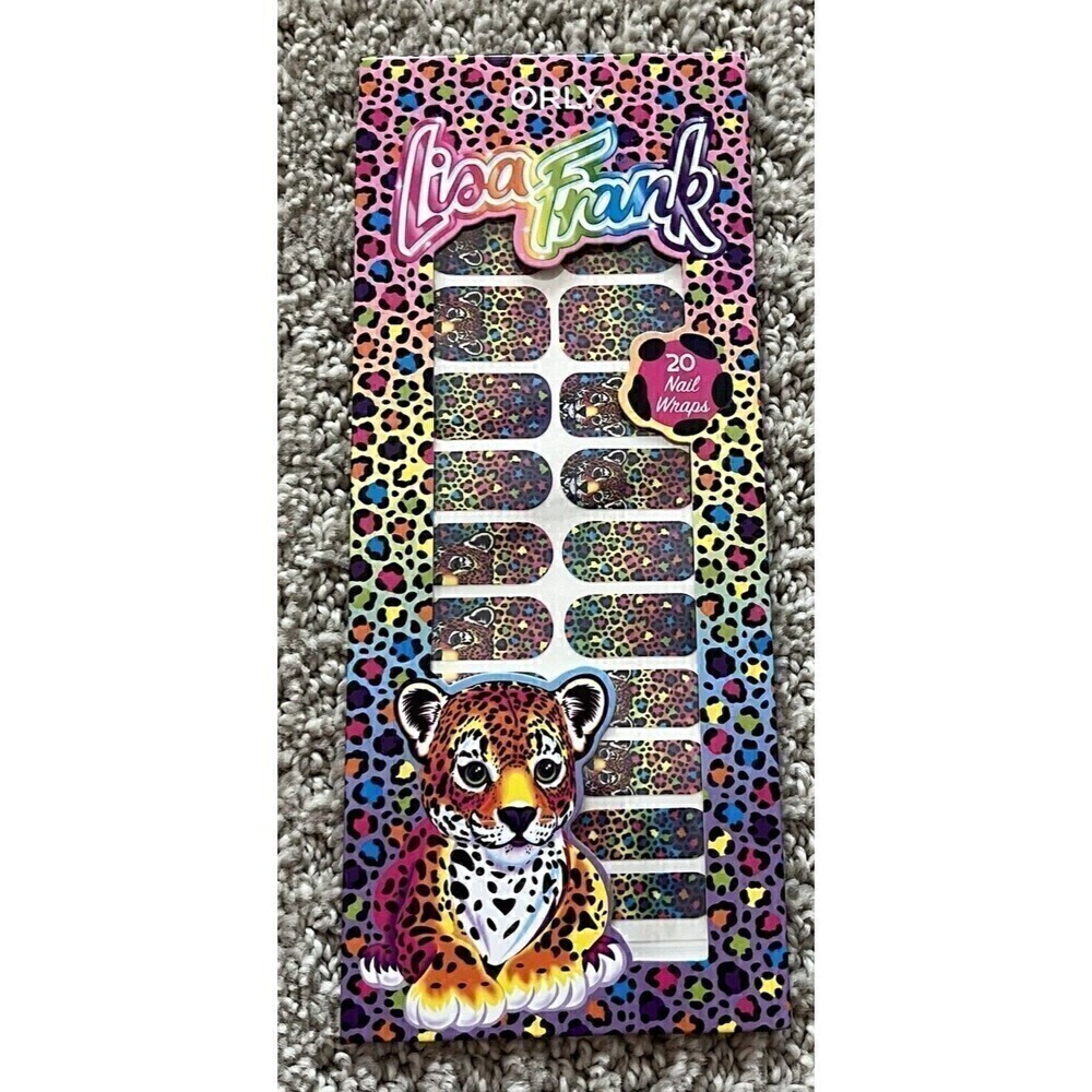 Orly x Lisa Frank 20 Nail Wraps Hunter Leopard Cheetah Press On Colorful